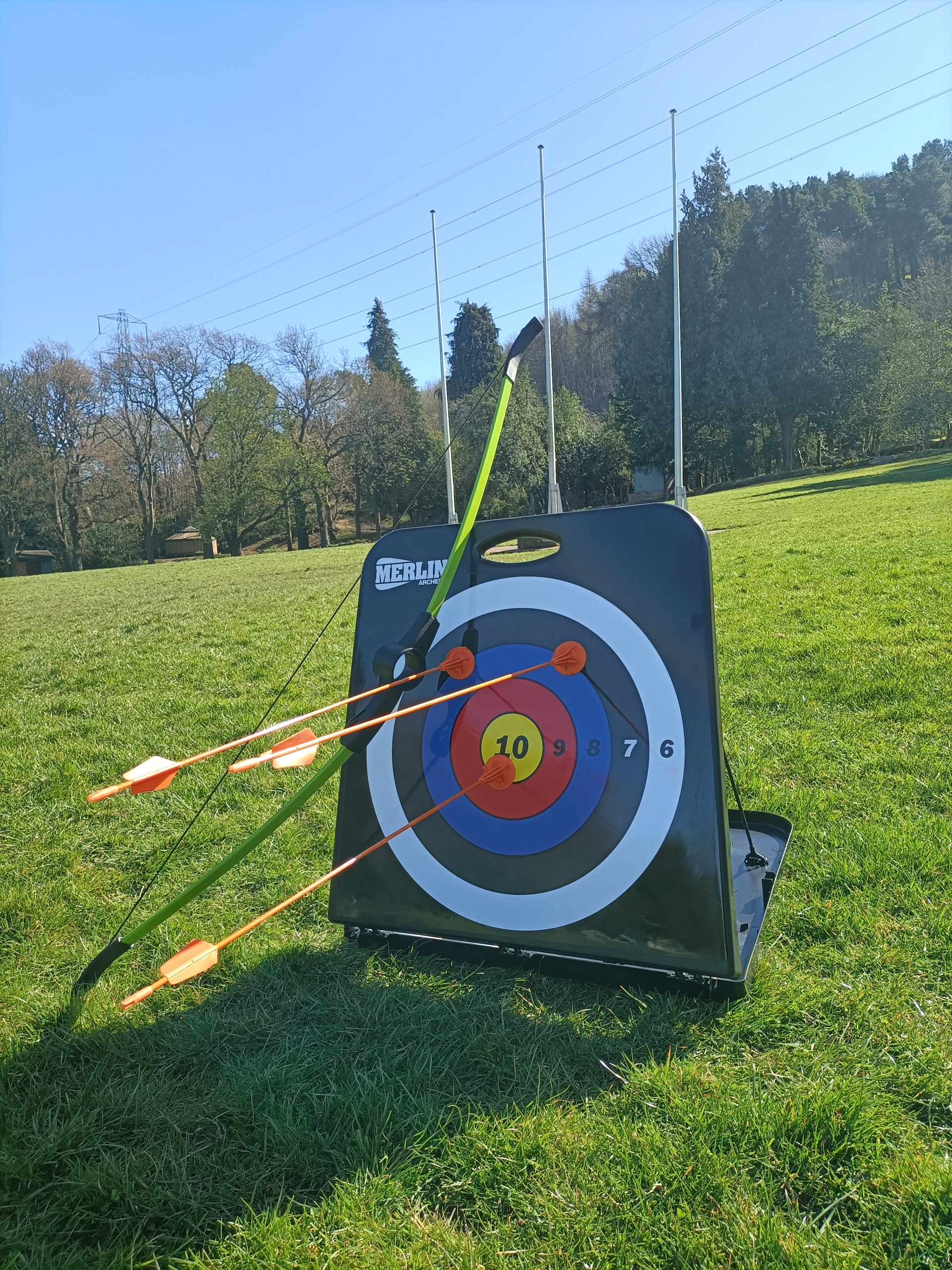 Image showing a coft archery target and bow